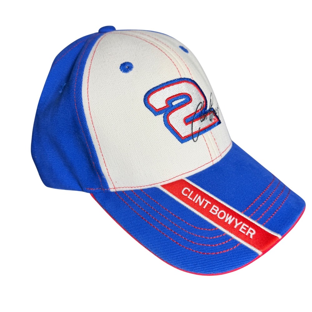 Clint Bowyer NASCAR Hat Timberland PRO Series RCR Racing Number 2 Blue White Cap